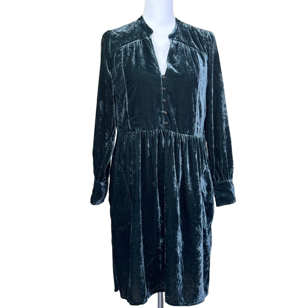 Dark Academiia Prairie Holding Horses Anthropologie Velvet Dress Small